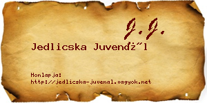 Jedlicska Juvenál névjegykártya